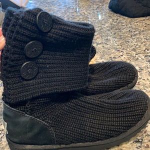 Ugg black sweater boots
